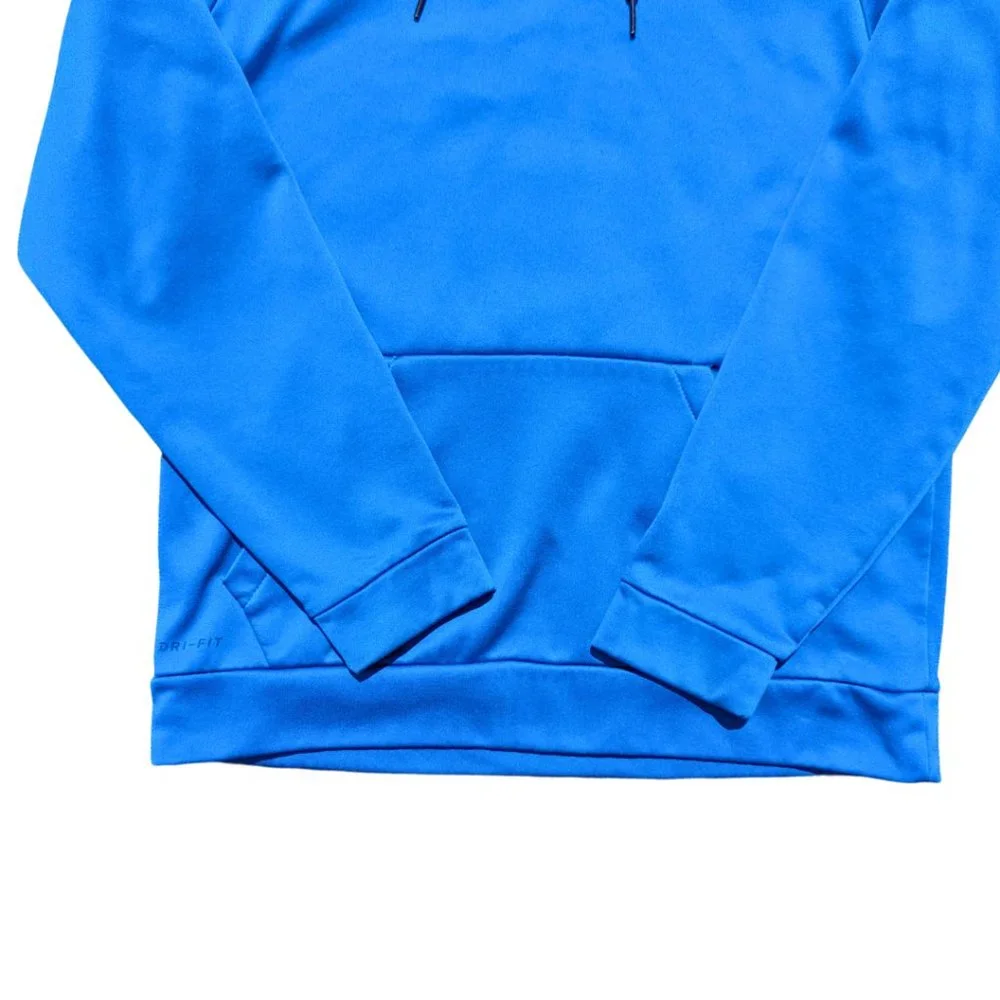 Nike Men's Medium Royal Blue & Black Dri-Fit Pullover Hoodie - Picture 3 of 11
